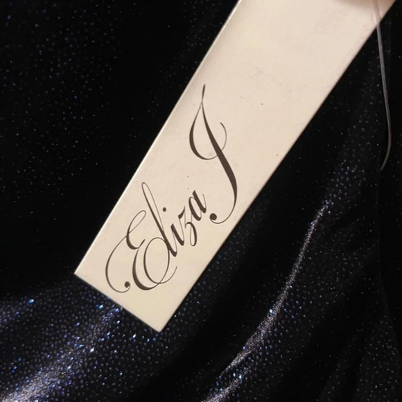 Eliza J Blue Velvet Shimmer Sheath Dress, Size 6 - Picture 10 of 16